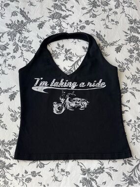 Y2K Forever 21 Biker Halter Top